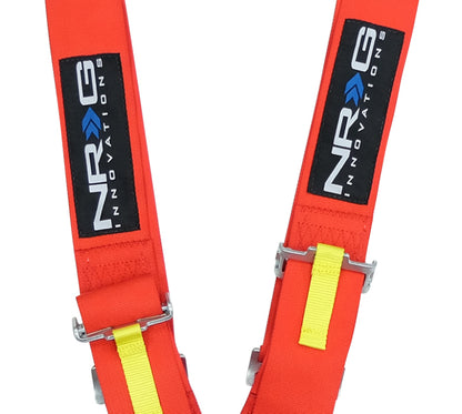 NRG SFI 16.1 5PT 3in. Seat Belt Harness / Cam Lock - Red - eliteracefab.com