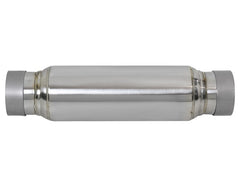 aFe MACH Force-Xp 409 SS Resonator 3in. Inlet/Outlet / 4in. Diameter / 12in. Body / 16in. Length - eliteracefab.com