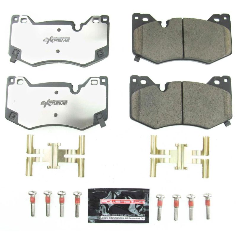 Power Stop 2020 Chevrolet Corvette Front Z26 Extreme Street Brake Pads w/Hardware - eliteracefab.com