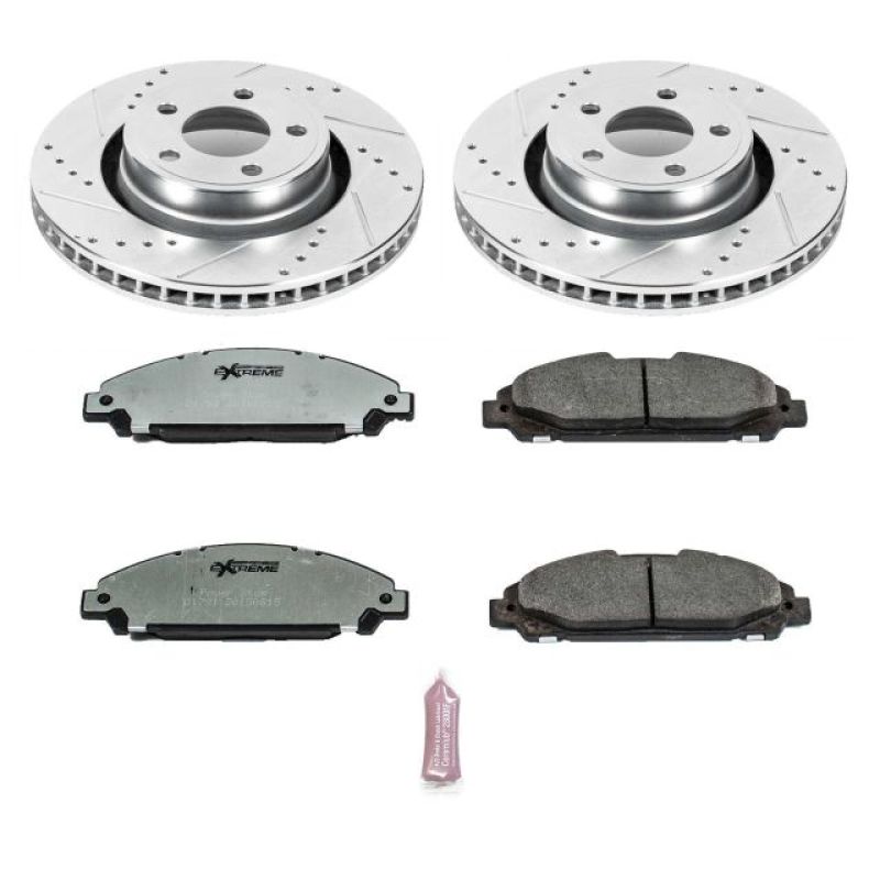 Power Stop 15-19 Ford Mustang Front Z26 Street Warrior Brake Kit - eliteracefab.com