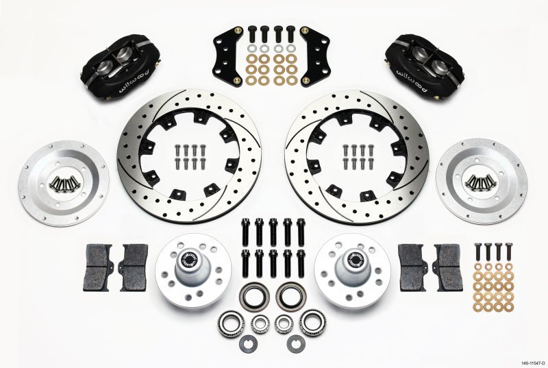 Wilwood Forged Dynalite Front Kit 12.19in Drilled Magnum Force Drop Spndle Wilwood