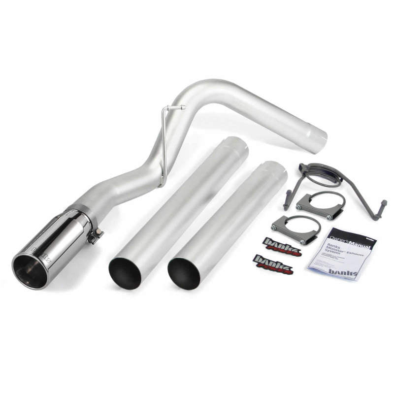 Banks Power 14-17 Ram 6.7L CCLB MCSB Monster Exhaust System - SS Single Exhaust w/ Chrome Tip Banks Power