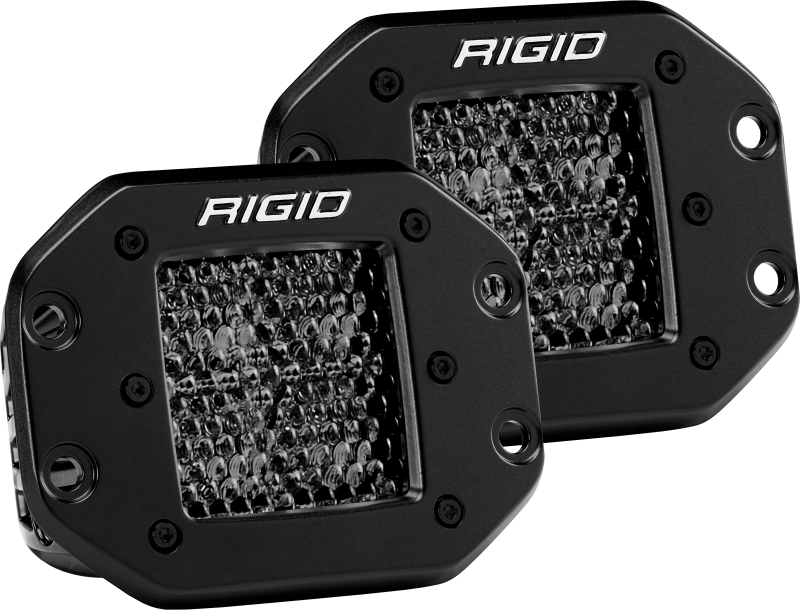 Rigid Industries D Series PRO Midnight Edition - Spot - Diffused - Pair - eliteracefab.com