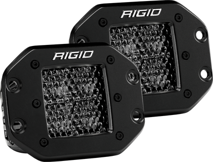 Rigid Industries D Series PRO Midnight Edition - Spot - Diffused - Pair - eliteracefab.com