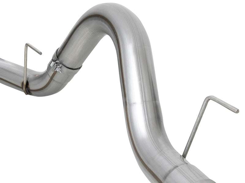 aFe Large Bore-HD 4in 409 SS DPF-Back Exh 18-19 Ford F-150 V6-3.0L (td) w/ Polished Tip aFe