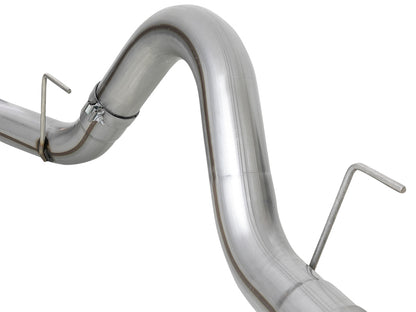 aFe Large Bore-HD 4in 409 SS DPF-Back Exh 18-19 Ford F-150 V6-3.0L (td) w/ Polished Tip aFe