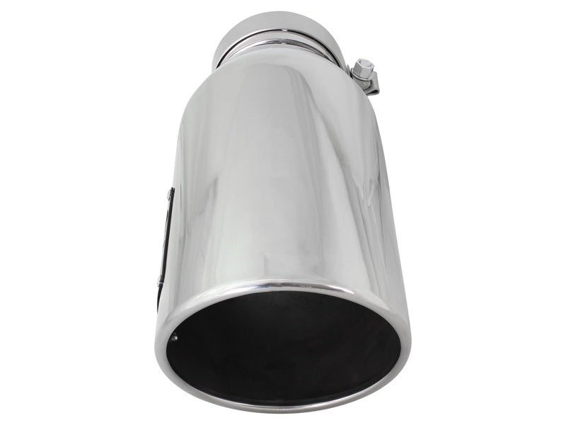 aFe MACH Force-Xp 4" 304 Stainless Steel Exhaust Tip 4" In x 6" Out x 15" L Bolt-On Right - 49T40601-P15