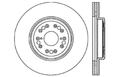 StopTech 95-00 Lexus LS 400 Left Front Slotted & Drilled Rotor Stoptech