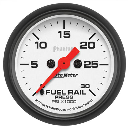 Autometer Phantom 2-1/16in 30K PSI Digital Stepper Motor Fuel Rail Pressure Gauge 5786