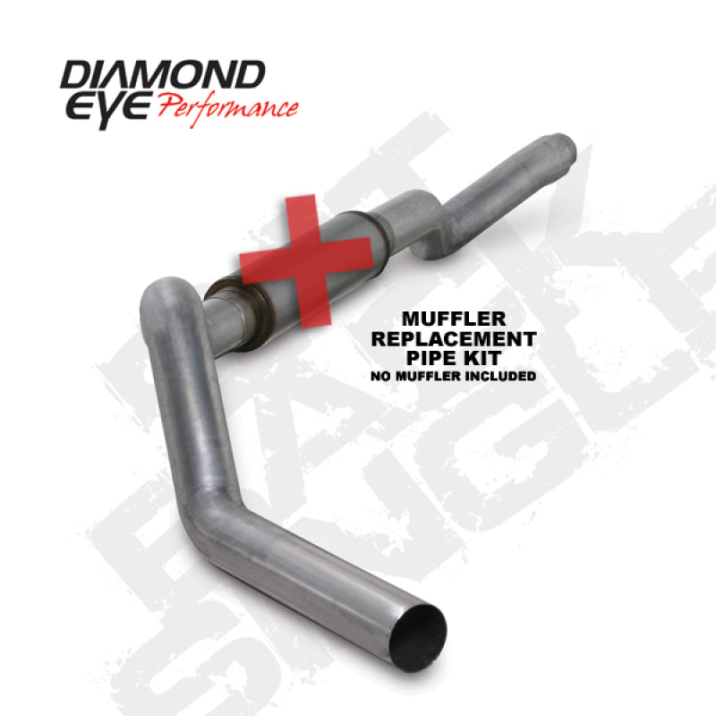 Diamond Eye KIT 5in CB MFLR RPLCMENT PIPE SGL AL: 2006-2007.5 CHEVY 6.6L 2500/3500 - eliteracefab.com