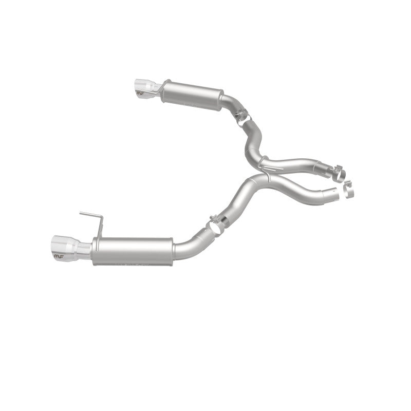 MagnaFlow Axle Back, SS, 3in, Competition, Dual Split Polished 4.5in Tip 2015 Ford Mustang GT V8 5.0 Magnaflow