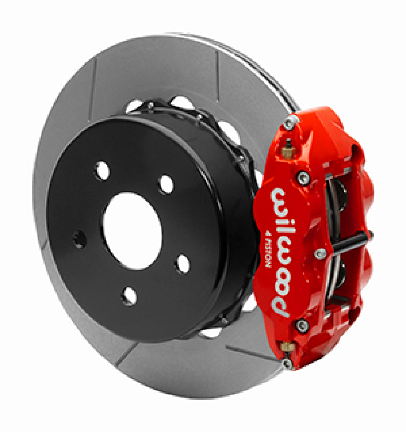 Wilwood 2020+ Jeep Gladiator (JT) Narrow Superlite 4R Rear Slotted Brake Kit 14.00in Red w/ Lines Wilwood