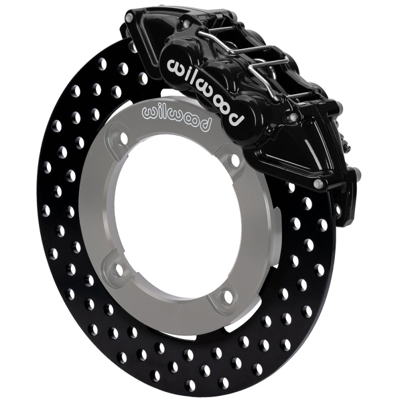 Wilwood 19-22 Honda Talon 1000 Black 6-Piston Front Kit 11.25in - Drilled Rotors Wilwood