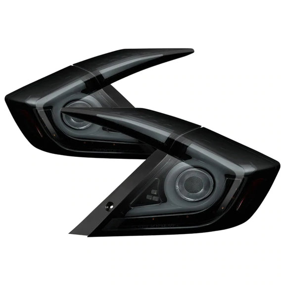 Spyder 16-18 Honda Civic 4 Door Light Bar LED Tail Lights - Black Smoke (ALT-YD-HC164D-LB-BSM) - eliteracefab.com