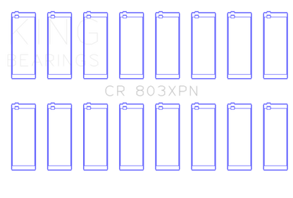 King Chevrolet Small Block 265ci/283ci/327ci (Size STDX) Performance Rod Bearings - Set of 8
