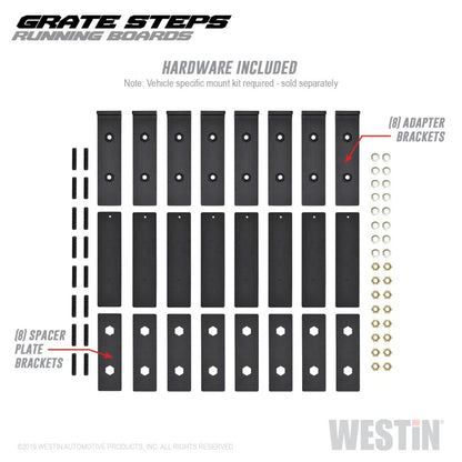 Westin Grate Steps Running Boards 90 in - Textured Black - eliteracefab.com