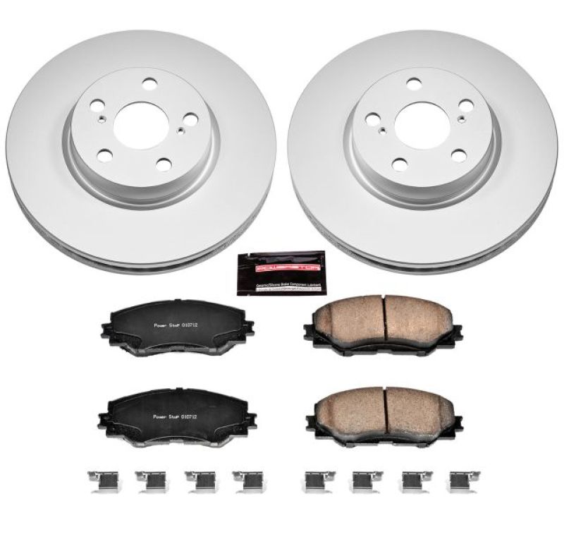 Power Stop 09-10 Pontiac Vibe Front Z17 Evolution Geomet Coated Brake Kit - eliteracefab.com