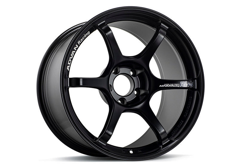 Advan YA48J25MSB RG-4 18x9.5 +25 5-112 Semi Gloss Black Wheel