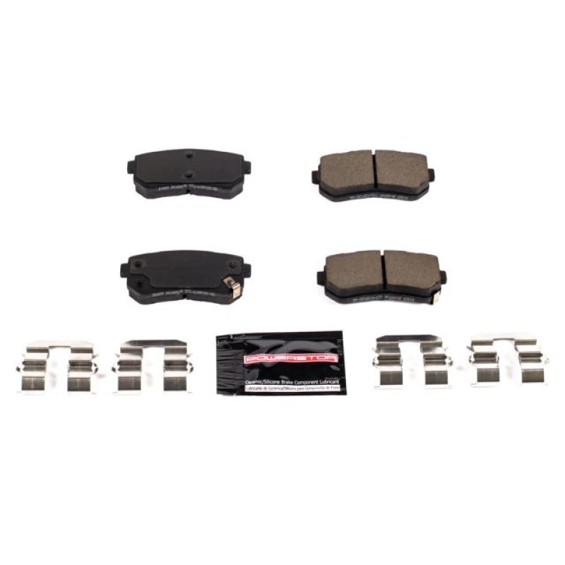 Power Stop 17-19 Hyundai Sonata Rear Z23 Evolution Sport Brake Pads w/Hardware - eliteracefab.com