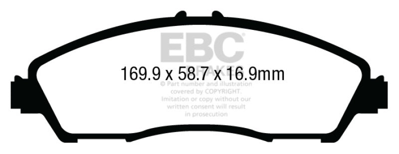 EBC 14+ Acura MDX 3.5 Yellowstuff Front Brake Pads - eliteracefab.com