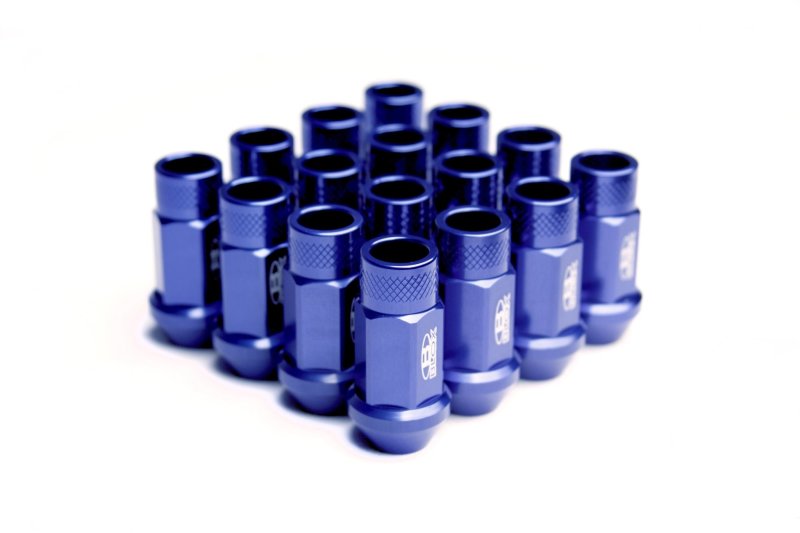 BLOX Racing Street Series Forged Lug Nuts - Blue 12 x 1.25mm - Set of 16 BXAC-00106-SSBL