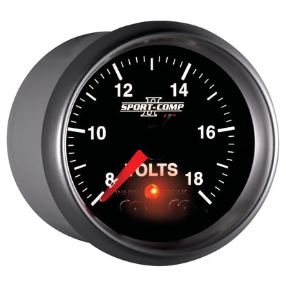Autometer Sport-Comp II 2-1/16in Digital Voltometer Gauge - 18V 3683