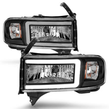 Load image into Gallery viewer, ANZO 94-02 Dodge RAM Crystal Headlight - w/ Light Bar Black Housing - eliteracefab.com