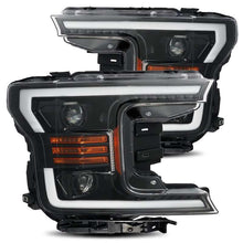 Load image into Gallery viewer, AlphaRex 18-19 Ford F-150 PRO-Series Proj Headlights Plank Style Gloss Blk w/Activ Light/Seq Signal - eliteracefab.com