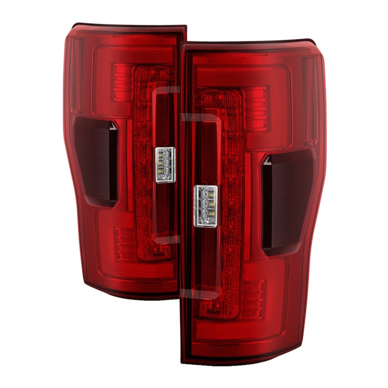 Spyder 17-18 Ford F-250 SD (w/Blind Spot Sensor) LED Tail Lights - Red Clr (ALT-YD-FS17BS-LED-RC) - eliteracefab.com