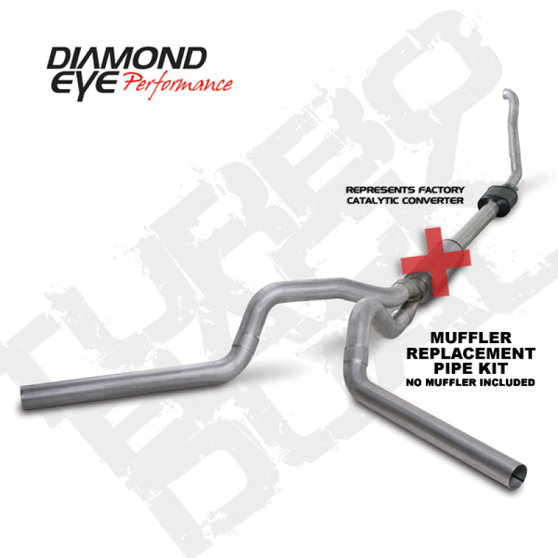 Diamond Eye KIT 4in TB MFLR RPLCMENT PIPEDUALALUM94-97 5 7 3L F250/F350 PWRSTROKE NFS Diamond Eye Performance
