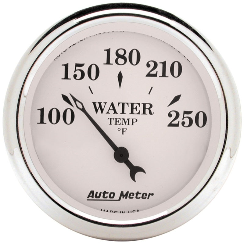 AutoMeter Gauge Water Temp 2-1/16in. 250 Deg. F Elec Old Tyme White 1638