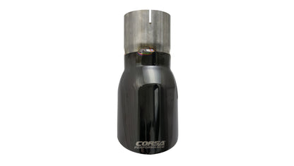 Corsa Single Universal 3.0in Inlet / 4.0in Outlet Black PVD Pro-Series Tip Kit CORSA Performance