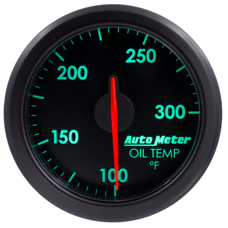 Autometer Airdrive 2-1/6in Oil Temp Gauge 100-300 Degrees F - Black 9140-T