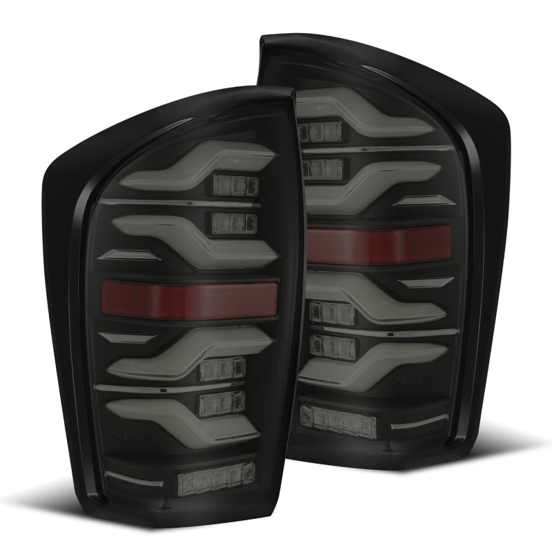 AlphaRex 16-21 Toyota TacomaLUXX LED Taillights Blk w/Activ Light/Seq Signal - eliteracefab.com