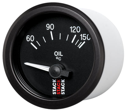 Autometer Stack 52mm 60-150 Deg C M10 Male Electric Oil Temp Gauge - Black ST3209