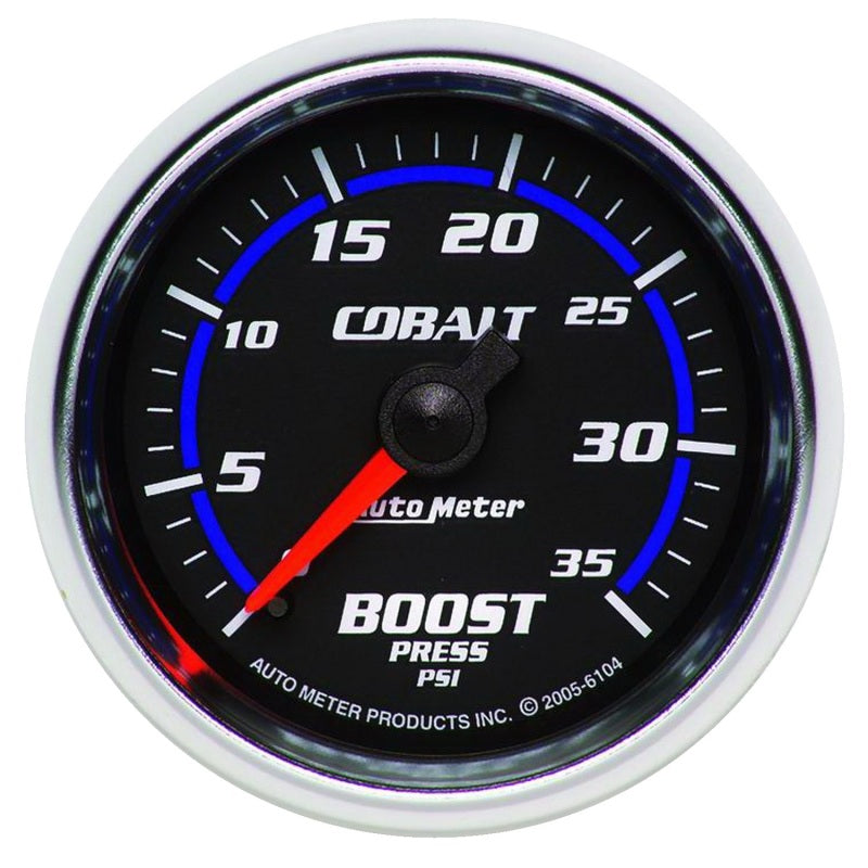 AutoMeter GAUGE; BOOST; 2 1/16in.; 35PSI; MECHANICAL; COBALT - eliteracefab.com