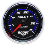 AutoMeter GAUGE; BOOST; 2 1/16in.; 35PSI; MECHANICAL; COBALT