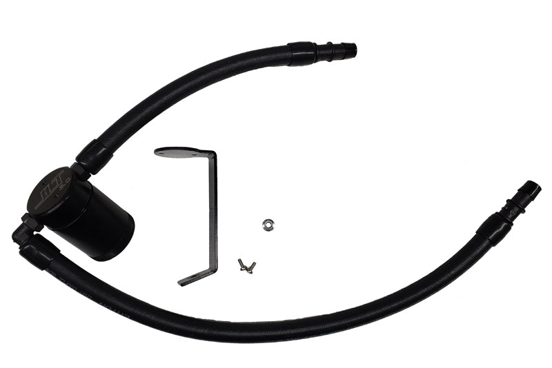 J&L 11-20 Dodge Charger/Challenger/Chrysler 300C Oil Separator 3.0 Passenger Side - Black Anodized - eliteracefab.com