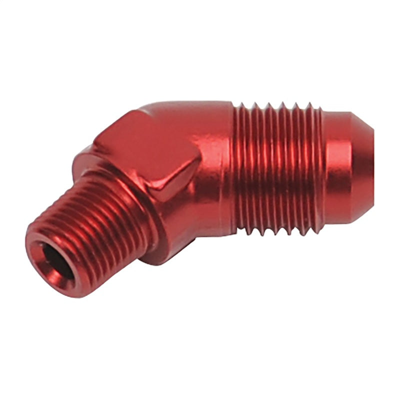 Russell Performance -6 AN MALE X 1/8in NPT MALE 45 DEG (Red)