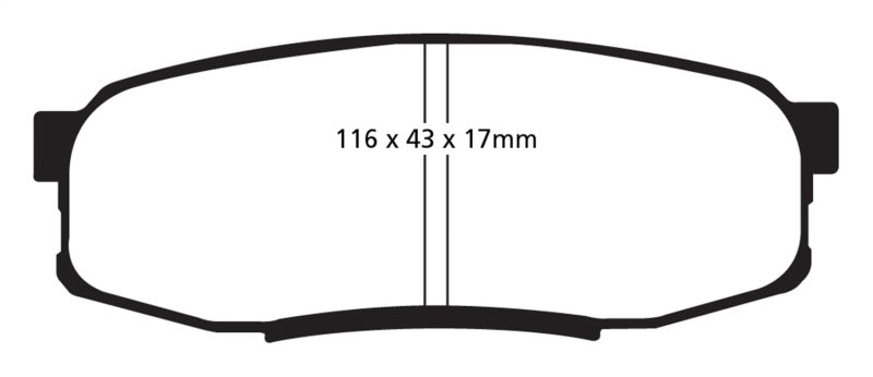 EBC 08+ Lexus LX570 5.7 Greenstuff Rear Brake Pads - eliteracefab.com