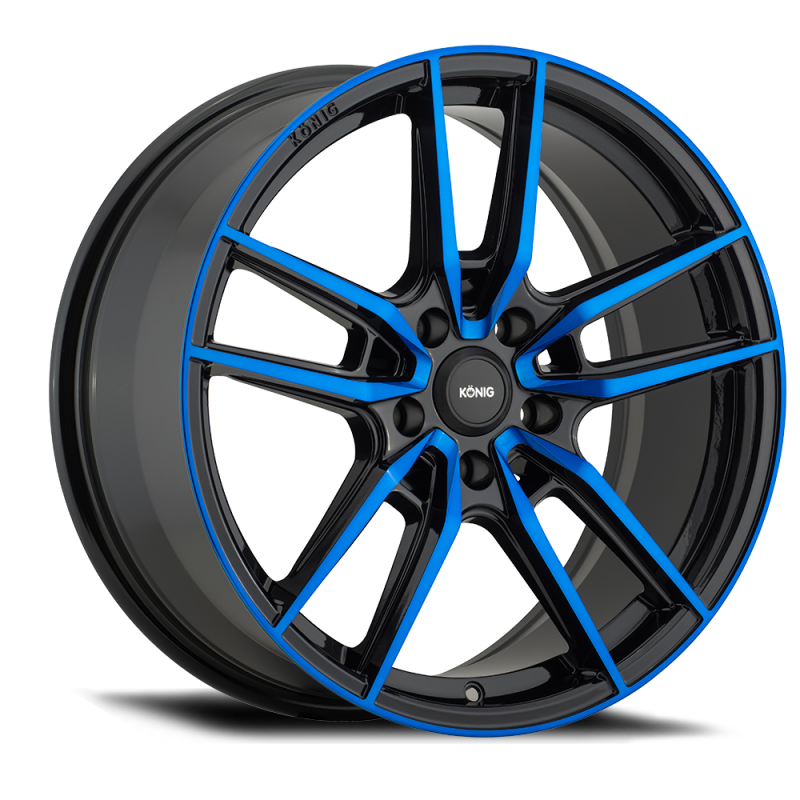 Konig Myth 18x8 5x108 ET43 Gloss Black w/ Blue Tinted Clearcoat - eliteracefab.com