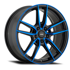 Konig Myth 18x8 5x108 ET43 Gloss Black w/ Blue Tinted Clearcoat - eliteracefab.com