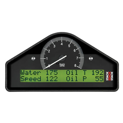Autometer Stack Race Display Pre-Configured 0-8K RPM (PSI/DEG.F/MPH) ST8100-A