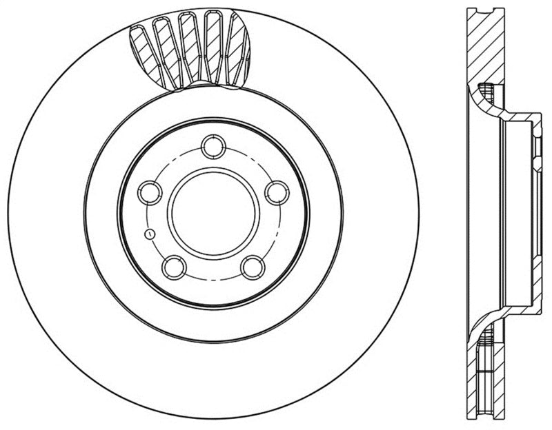 StopTech Slotted & Drilled Sport Brake Rotor - 2015 Ford Mustang Non-Brembo - Front Right - eliteracefab.com