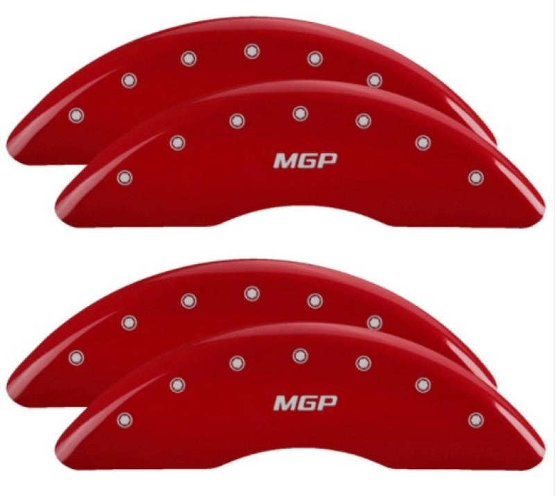 MGP 4 Caliper Covers Front & Rear 2019+ Ram 2500/3500 Red Finish w/ MGP Logo MGP