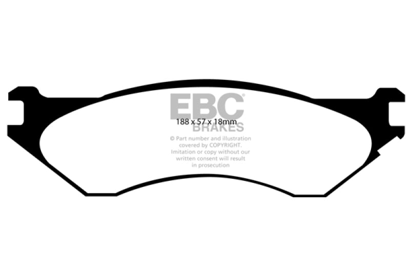 EBC 06-11 Dodge Ram 1500 Mega Cab 2WD Yellowstuff Rear Brake Pads - eliteracefab.com