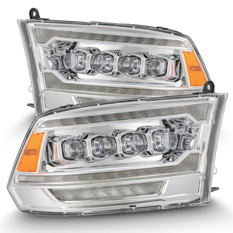 AlphaRex 09-18 Ram 2500 NOVA LED Proj Headlights Plank Style Chrome w/Activ Light/Seq Signal/DRL - eliteracefab.com