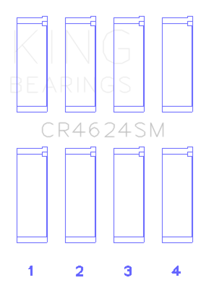 King Hyundai G4KE / G4KC (Size +0.5) Rod Bearings (Set of 4) King Engine Bearings