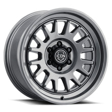 Load image into Gallery viewer, ICON Anza 17x8.5 5x5 -6mm Offset 4.5in BS 71.5mm Hub Bore Gun Metal Wheel