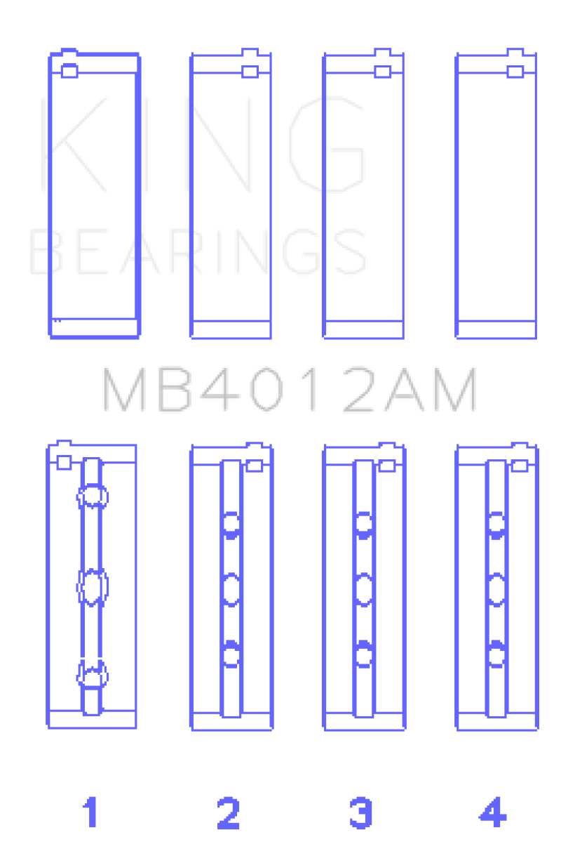 King Toyota 5VZFE Crankshaft Main Bearing Set King Engine Bearings